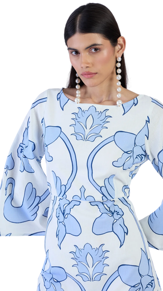 Camelia Dress - Monaco Celeste