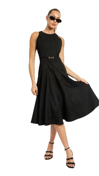 Clarisse Midi Dress - Black