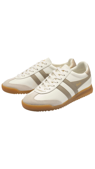 Women's Torpedo Leather Sneakers, Off White/Bone/Gold