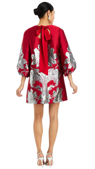 Rosanna Mini Dress - Burgundy Arbor