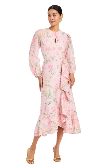 Ophelia Midi Dress - Rose Vines