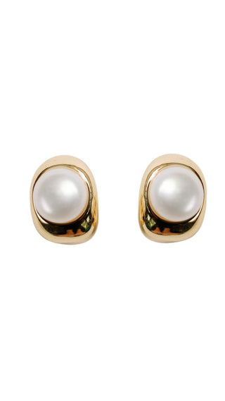 Pearl Huggie Mini Hoop Earrings