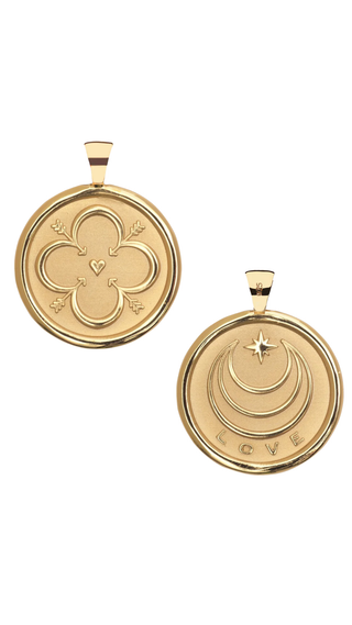 LOVE JW Original Pendant Coin - 18" Drawn Link Chain