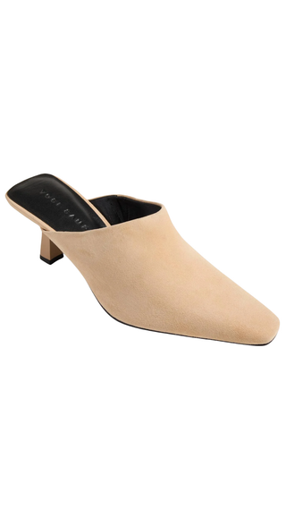 Chelsea Heel - Nude Suede