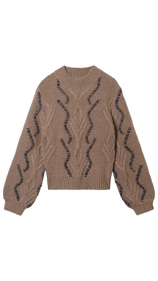 Overstitch Cable Turtle - Late Autumn Ink