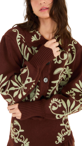 Brown Knit Blouse