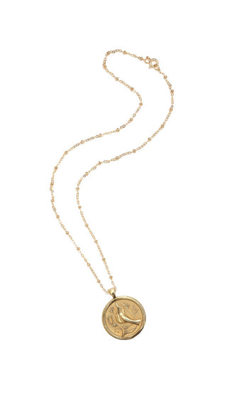 PEACE JW Small Pendant Coin - 16-18" Satellite Chain