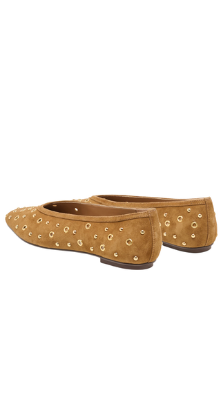 Caret Stud - Lt. Brown Suede
