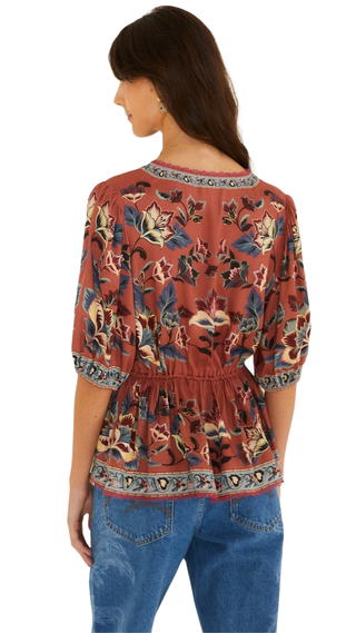 Floral Beauty Tapestry Blouse, Floral Beauty Tapestry Blush Pink