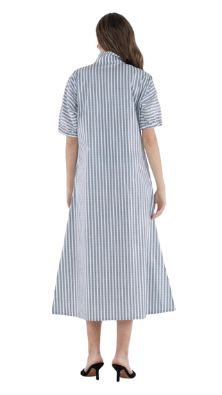 Poppy Maxi - Black Stripe, Black Stripecotton Poplin