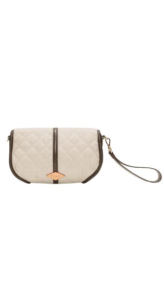 Small Astor Convertible Clutch - Sandy Linen
