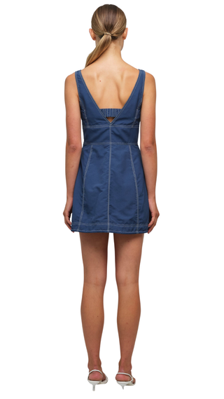 Renee Cotton Mini Dress - Dark Indigo
