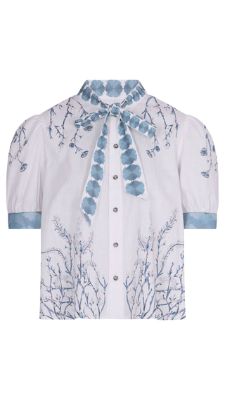 Poppy Blouse - Indigo Coral