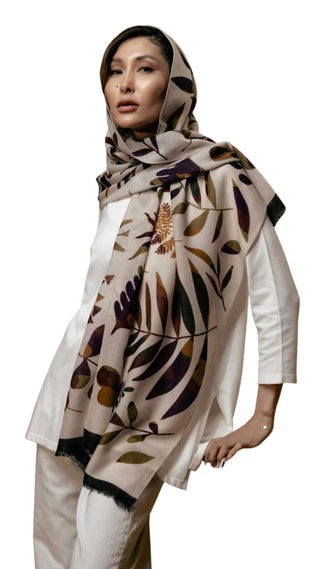 Georgia Wool Scarf - Beige