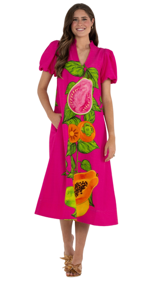 Hampton Dress - Papaya Vine