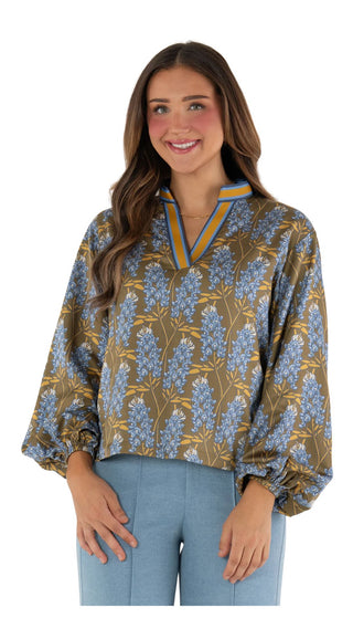 Lolli Top - Bluebonnet Silk