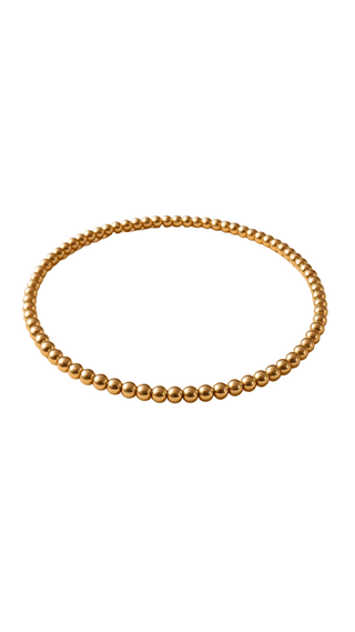 3mm Beaded Bracelet - Gold Filled / 6"