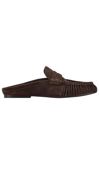 Jaynie Mule Loafer - Dark Brown Suede