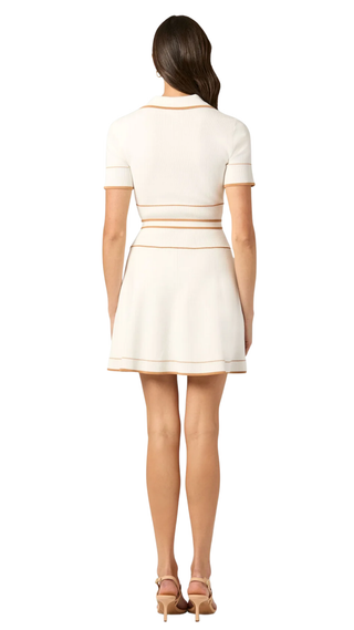 Maggie Dress - Ivory/Terracotta