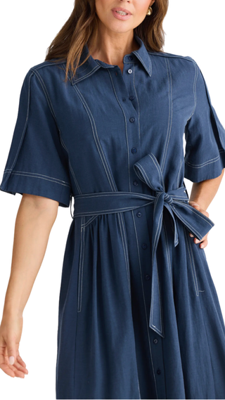 Leo Dress - Navy