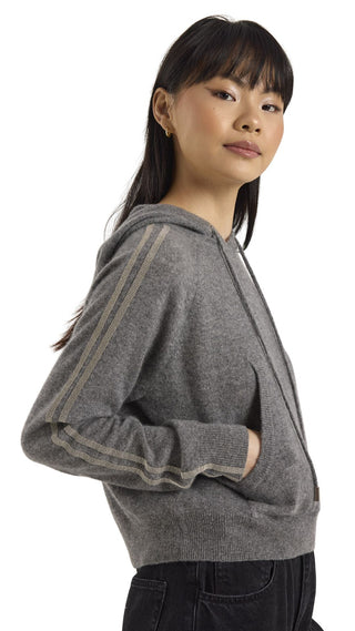 Bree Bead Overarm Hoodie - Mid Grey