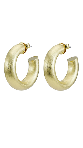 Small Chantal Hoops- Brushed Gold
