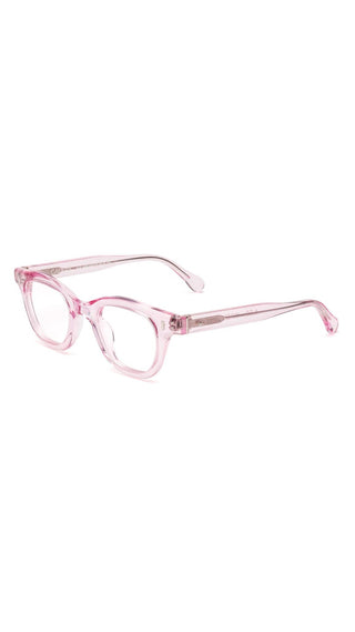 Wabi Sabi Reading Glasses in Polished Clear Pink