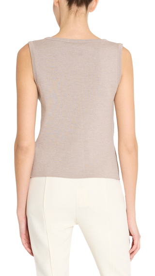 Iva Suede Knit Top, Taupe