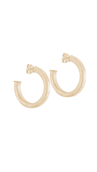 Ilana Hoops Brushed Champagne