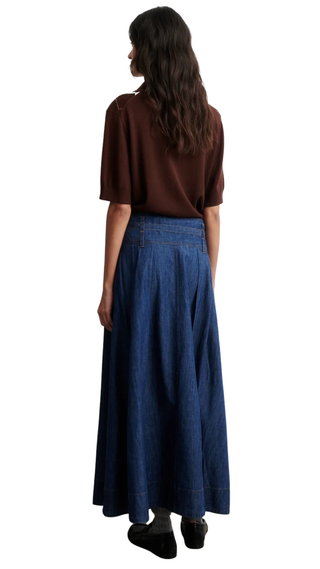 Evana Denim Skirt, Blue Denim
