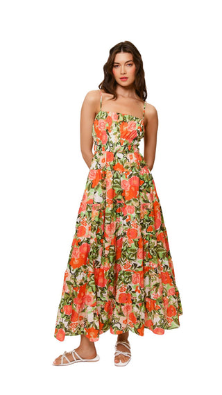 Hutton Dress - Multi Whimsical Bouquet