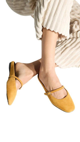 Lily Flat - Ochre Suede