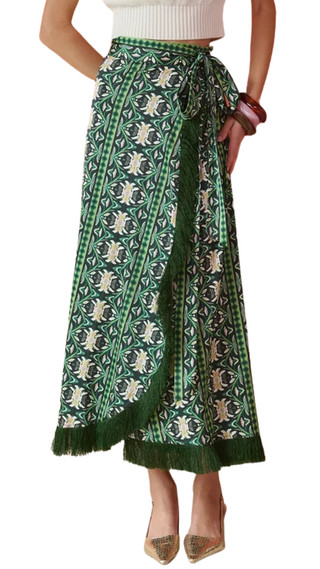 Cooper Wrap Skirt - Garland Green