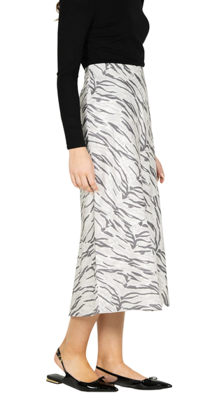 Bias Midi Skirt, Wild Marble