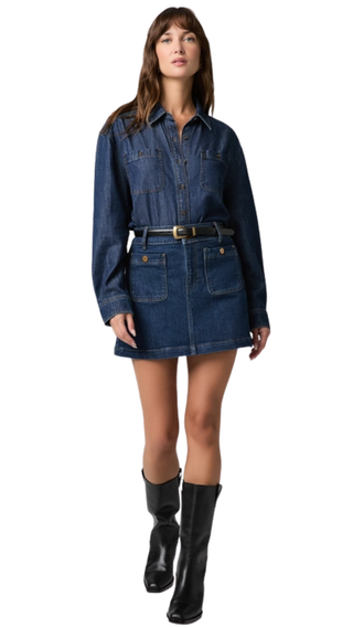Janelle Skirt W/ Patch Pockets + Back Seams, Teatro