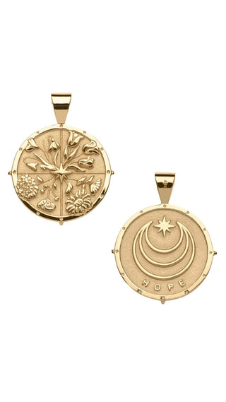 HOPE JW Small Pendant Coin 16-18" Classic Rolo Chain