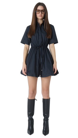 Ashley Cotton Shirt Dress - Black