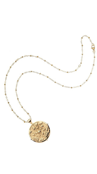 HOPE JW Original Pendant Coin Gold / 16-18" Beaded Satellite Chain