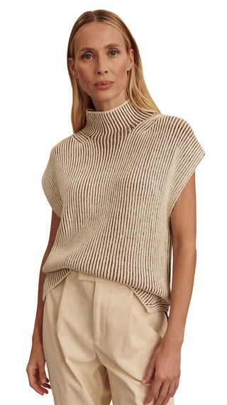 Lauren Plated Knit Tank - Cocoa Dust