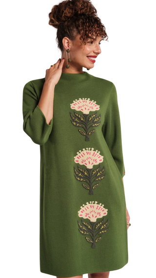 Annie Dress Heirloom Floral, Green/Multi