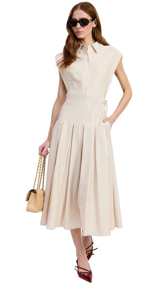 Quince Midi Shirt dress - Ecru