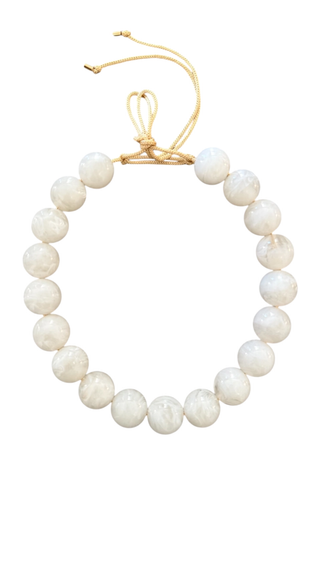 Chunky Beaded Necklace - Milk