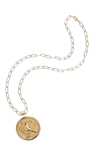 PEACE JW Original Pendant Coin - 18" Drawn Link