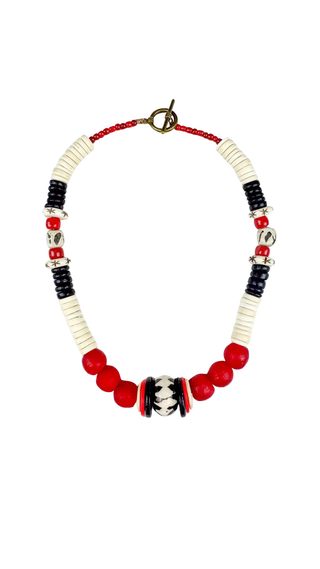 Classic Necklace | Red + Black - Red + Black