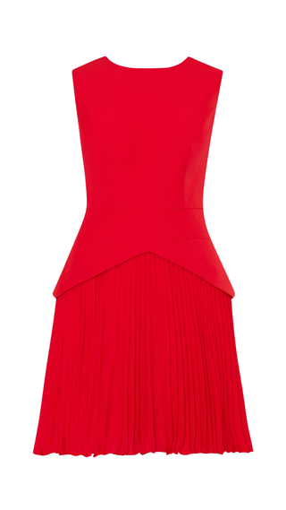 Haddy Pleated Mini Dress - Red