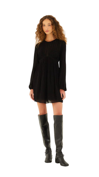Black Shell Mini Dress - Black