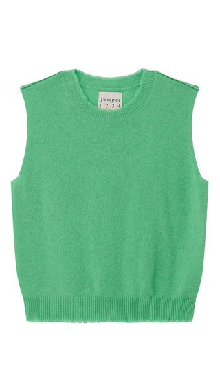 Distressed Tank-Fresh Green
