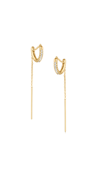 Lila Pave Threader Earrings