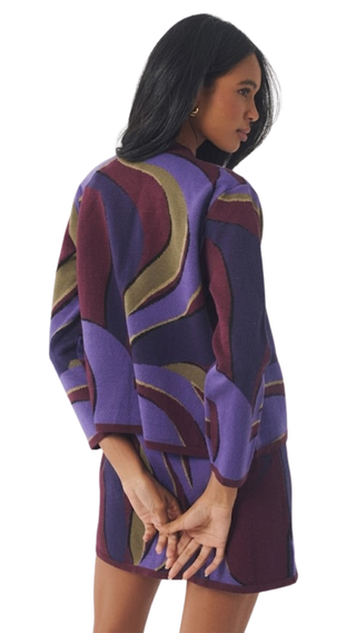 Brook Cardigan, Organic Retro Geo
