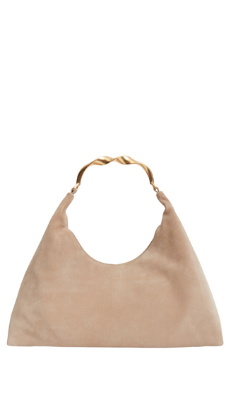Nixi Suede Hobo Bag - Desert